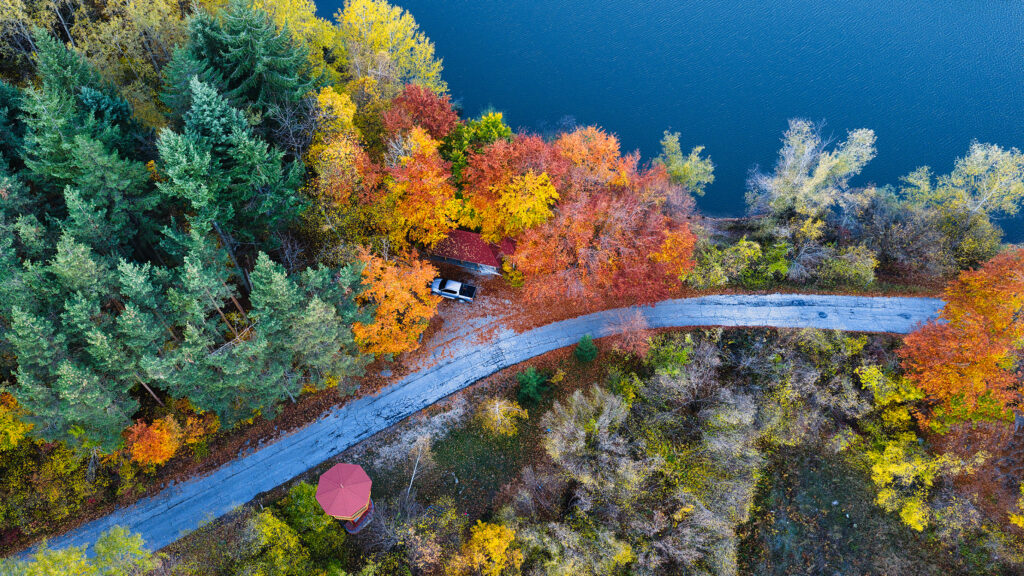 Розовски вриз гледан от дрон